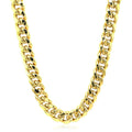 9.0mm 14k Yellow Gold Semi Solid Miami Cuban Chain by Bids.com
