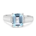 2.64 Carat Genuine Blue Topaz and White Topaz .925 Sterling Silver Ring by Bids.com