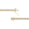 14K Yellow Gold Plated .925 Sterling Silver 3.0 Cttw Diamond Link Bracelet (K-L Color, I2-I3 Clarity) - 7.25" by Bids.com