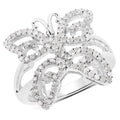 0.58 Carat Genuine White Diamond .925 Sterling Silver Ring by Bids.com