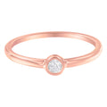 14K Rose Gold Plated .925 Sterling Silver Miracle Set Diamond Ring (1/20 Cttw, J-K Color, I1-I2 Clarity) - Size 6 by Bids.com