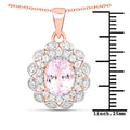 4.26 Carat Genuine Kunzite and White Topaz .925 Sterling Silver Pendant by Bids.com