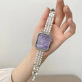 Apple Watch Band with Pearls Series 11/10/9/8/7/6/5/4/ SE / Ultra 1/2/3 by Arleathercraft