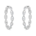 10K White Gold Diamond Hoop Earrings (1 1/2 cttw, H-I Color, I1-I2 Clarity) by Bids.com
