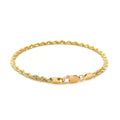 2.75mm 10k Yellow Gold Solid Diamond Cut Rope Bracelet by Bids.com