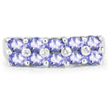 1.76 Carat Genuine Tanzanite and White Sapphire .925 Sterling Silver Ring by Bids.com