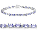 9.68 Carat Genuine Tanzanite .925 Sterling Silver Bracelet by Bids.com