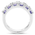 2.05 Carat Genuine Tanzanite and White Topaz .925 Sterling Silver Ring by Bids.com