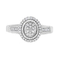 .925 Sterling Silver 1/3 Cttw Pave Set Round-Cut Diamond Braided Halo Cocktail Ring (I-J Color, I2-I3 Clarity) - Size 7 by Bids.com
