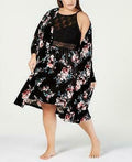 I.N.C. Women's Plus Size Printed Velvet Wrap Robe, Size 3X by Vanessa Jane