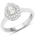14K White Gold 0.63 Carat Genuine White Diamond Ring by Bids.com