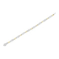14K Yellow and White Gold 2.0 Cttw Princess Cut Diamond Tapered and Equal Sign Link Bracelet (G-H Color, SI1-SI2 Clarity) - 7" by Bids.com