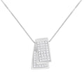 14KT White Gold Diamond Box Pendant Necklace (1 cttw, H-I Color, SI2-I1 Clarity) by Bids.com