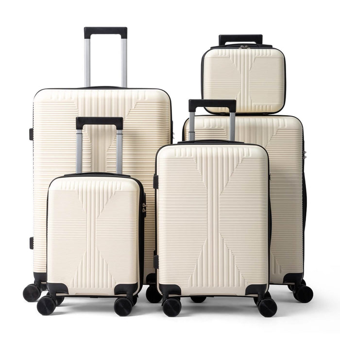 5-Piece Lightweight Luggage Set with Lock – 12/16/20/24/28 Inch by DailySale