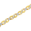 10K Yellow Gold Round-Cut Diamond Infinite Love Bracelet (1.00 cttw, I-J Color, I2-I3 Clarity) by Bids.com
