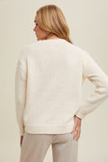 Sequin Detail Sweater - Off White by Boutique 23