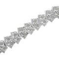 .925 Sterling Silver 1.0 cttw Diamond "Arrow" Shape Tennis Link Bracelet (I-J Color, I3 Clarity) -7.25" by Bids.com