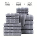 Gray Cotton Bath Towel Set (10–32 pcs) by DailySale