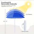 Folding Double Camping Chair with Umbrella (Blue) by DailySale