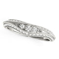 14k White Gold Curved Antique Style Diamond Wedding Ring (1/3 cttw) by Bids.com