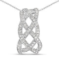 0.54 Carat Genuine White Diamond .925 Sterling Silver Pendant by Bids.com