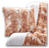 DaDa Bedding Amber Orange Brown Faux Fur Pillow Cover