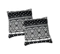 DaDa Bedding Aztec Black & White Diamonds Throw Pillow Covers - 18" x 18" 2-Pack (C14800-1-CC) by DaDalogy Bedding Collection