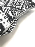 DaDa Bedding Aztec Black & White Diamonds Throw Pillow Covers - 18" x 18" 2-Pack (C14800-1-CC) by DaDalogy Bedding Collection