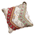 DaDa Bedding Bohemian Cranberry Sage Chevron Floral Euro Pillow Sham Cover, 26" x 26" (JHW924) by DaDalogy Bedding Collection