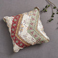 DaDa Bedding Bohemian Cranberry Sage Chevron Floral Euro Pillow Sham Cover, 26" x 26" (JHW924) by DaDalogy Bedding Collection