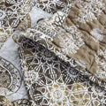 DaDa Bedding Bohemian Olive Brown Moroccan Paisley Floral Filigree Patchwork Cotton Bedspread Set (JHW-885) by DaDalogy Bedding Collection