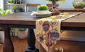 DaDa Bedding Bohemian Ornaments Colorful Holiday Lanterns Tapestry Dining Table Runner (14916) by DaDalogy Bedding Collection