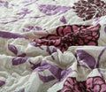DaDa Bedding Bohemian Purple Blooms Floral Garden Pink Brown Bedspread Set (KBJ1629) by DaDalogy Bedding Collection