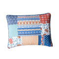 DaDa Bedding Bohemian Vibes Mediterranean Blue Patchwork Floral Pillow Sham (JHW878) by DaDalogy Bedding Collection