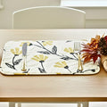 DaDa Bedding Botanical Floral Dining Table Placemats - Set of 4-Pieces Quilted Ivory with Yellow Fleur Golden Orange Spring Time Tulips - 13 x 19 by DaDalogy Bedding Collection