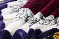 DaDa Bedding Botanical Floral Striped Carnations Mink Flannel Fleece Throw Blanket (XY9829) by DaDalogy Bedding Collection