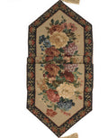 DaDa Bedding Breath of Spring Colorful Floral Beige Brown Tapestry Dining Table Runner (3089) by DaDalogy Bedding Collection