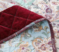 DaDa Bedding Burgundy Paisley Patchwork Cotton Quilt Set by DaDalogy Bedding Collection
