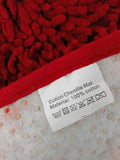 DaDa Bedding Burgundy Red Shaggy Soft Chenille Noodle Carpet Rug Bath Mat by DaDalogy Bedding Collection