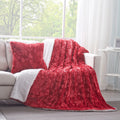 DaDa Bedding Candy Apple Red Faux Fur Pillow Cover by DaDalogy Bedding Collection
