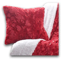 DaDa Bedding Candy Apple Red Faux Fur Pillow Cover by DaDalogy Bedding Collection