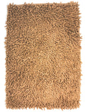 DaDa Bedding Coffee Brown Shaggy Soft Chenille Noodle Carpet Rug Bath Mat by DaDalogy Bedding Collection