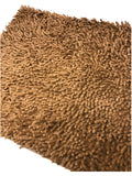 DaDa Bedding Coffee Brown Shaggy Soft Chenille Noodle Carpet Rug Bath Mat by DaDalogy Bedding Collection