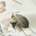 DaDa Bedding Collection Enchanted Meadow Semi-Sheer Valance - Floral Elegance in Beige, Rose, and Soft Green, Light Filtering See Through Microfiber, Rod Pocket Design, 18x52 Inches by DaDalogy Bedding Collection
