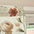 DaDa Bedding Collection Enchanted Meadow Semi-Sheer Valance - Floral Elegance in Beige, Rose, and Soft Green, Light Filtering See Through Microfiber, Rod Pocket Design, 18x52 Inches by DaDalogy Bedding Collection
