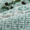 DaDa Bedding Contemporary Mint Green Grey Geometric Cotton Quilted Bedspread Set (JHW-804) by DaDalogy Bedding Collection