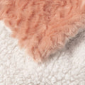 DaDa Bedding Coral Peach Rose Faux Fur Sherpa Throw Blanket by DaDalogy Bedding Collection