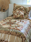 DaDa Bedding Country Rustic Camo Earthy Floral Sandy Beige Green Comforter Set (BM6118L-1) by DaDalogy Bedding Collection