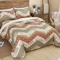 DaDa Bedding Cranberry Sage Floral Chevron Duvet Cover Set by DaDalogy Bedding Collection