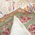 DaDa Bedding Cranberry Sage Floral Chevron Duvet Cover Set by DaDalogy Bedding Collection